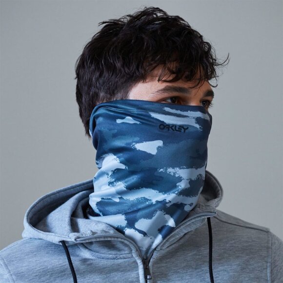 Oakley Blue and Gray Camouflage Neck Gaiter - Picture 1 of 7